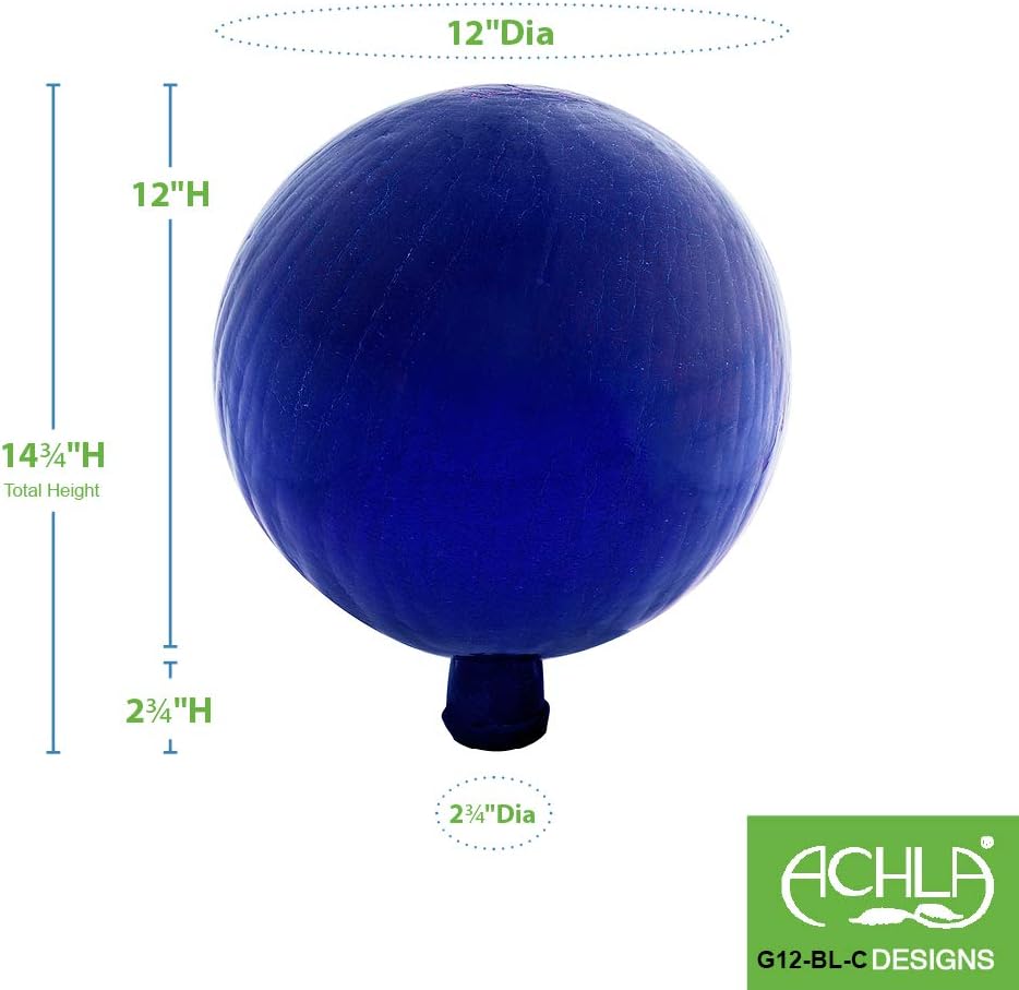 Achla Designs G10-FG-C Gazing, Fern Green 10 inch Glass Garden Globe Ball Sphere, 10