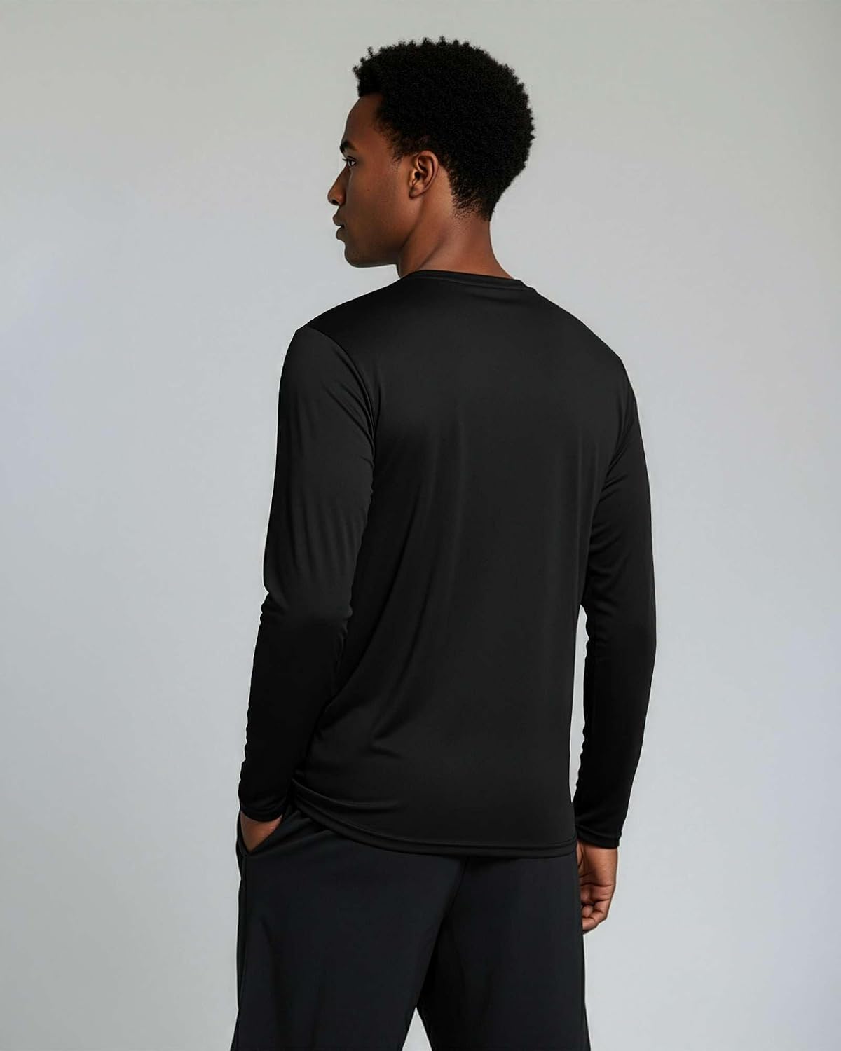 4 Pack Men's Dry Fit Long Sleeve Workout Shirts Gym Athletic Tee Fishing