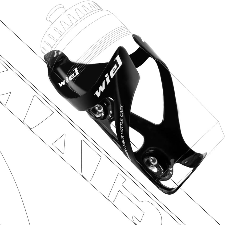 Wiel Full Carbon Fiber Bicycle Bike Light Drink Water Bottle Cage Holder