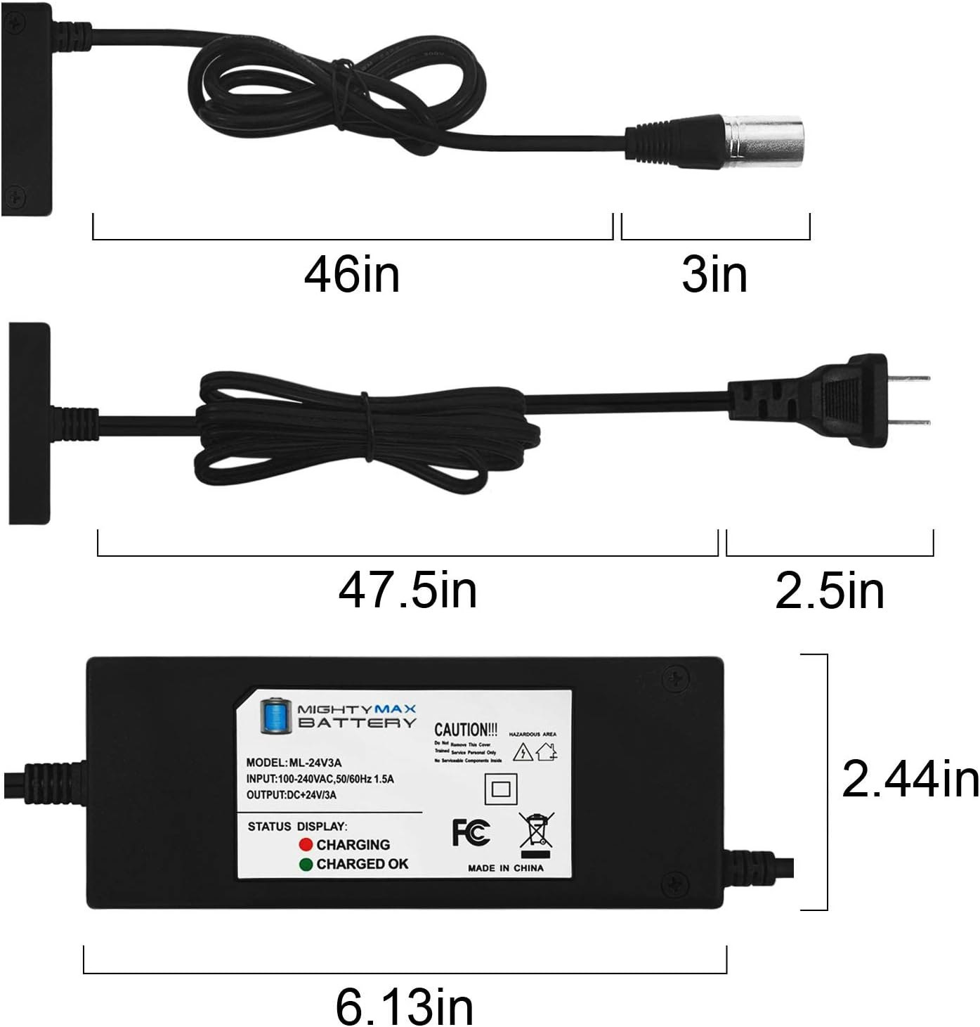 Mighty Max Battery 24 Volt 5 Amp Wheelchair Battery Charger Brand Product