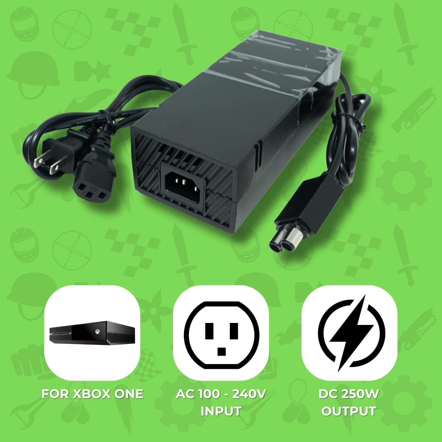 Old Skool Ac Adapter Power Supply Cord Compatible with Xbox One | For Xbox One, Power Supply