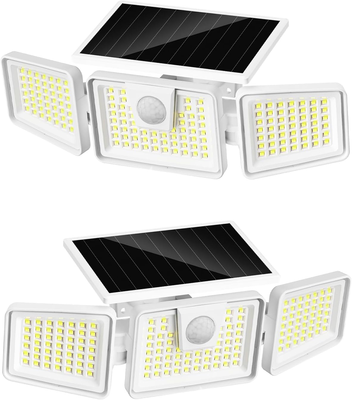 INCX Solar Lights Outdoor, 3000LM Motion Sensor Outdoor Lights, 2PCS, White