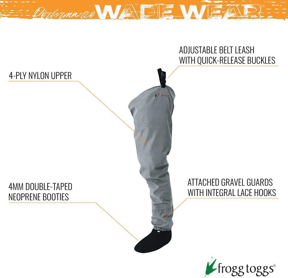 FROGG TOGGS Canyon II Breathable Waterproof Stockingfoot Fishing Hip Wader for Fishing