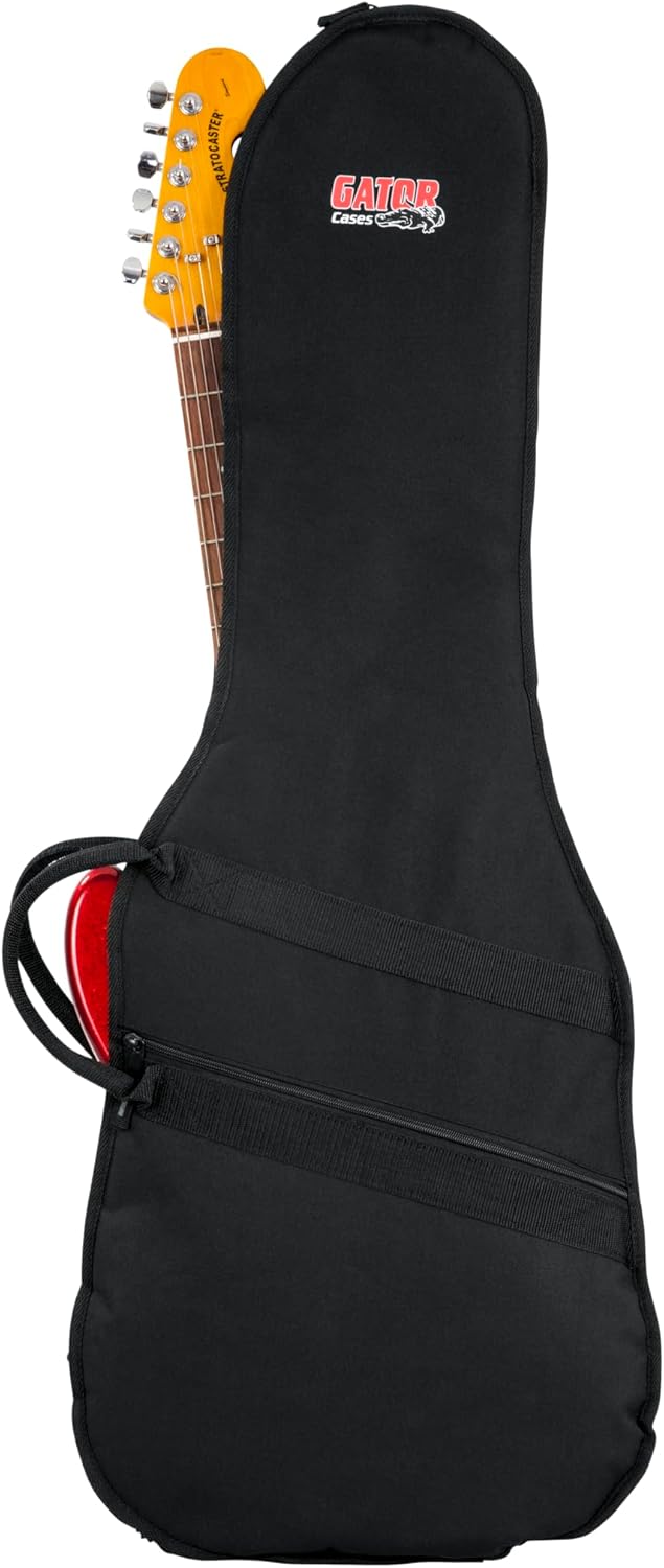 Gator Cases Foam Padded Electric Guitar Gig Bag, Fits Stratocaster and Telecaster Style Guitars up to 40.3" in Length (GBE-ELECT)