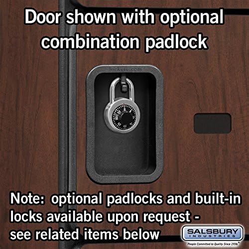 Salsbury Industries 6-Tier Box Style Designer Wood Locker with One Wide Storage Unit, 6-Feet High by 21-Inch Deep, Mahogany