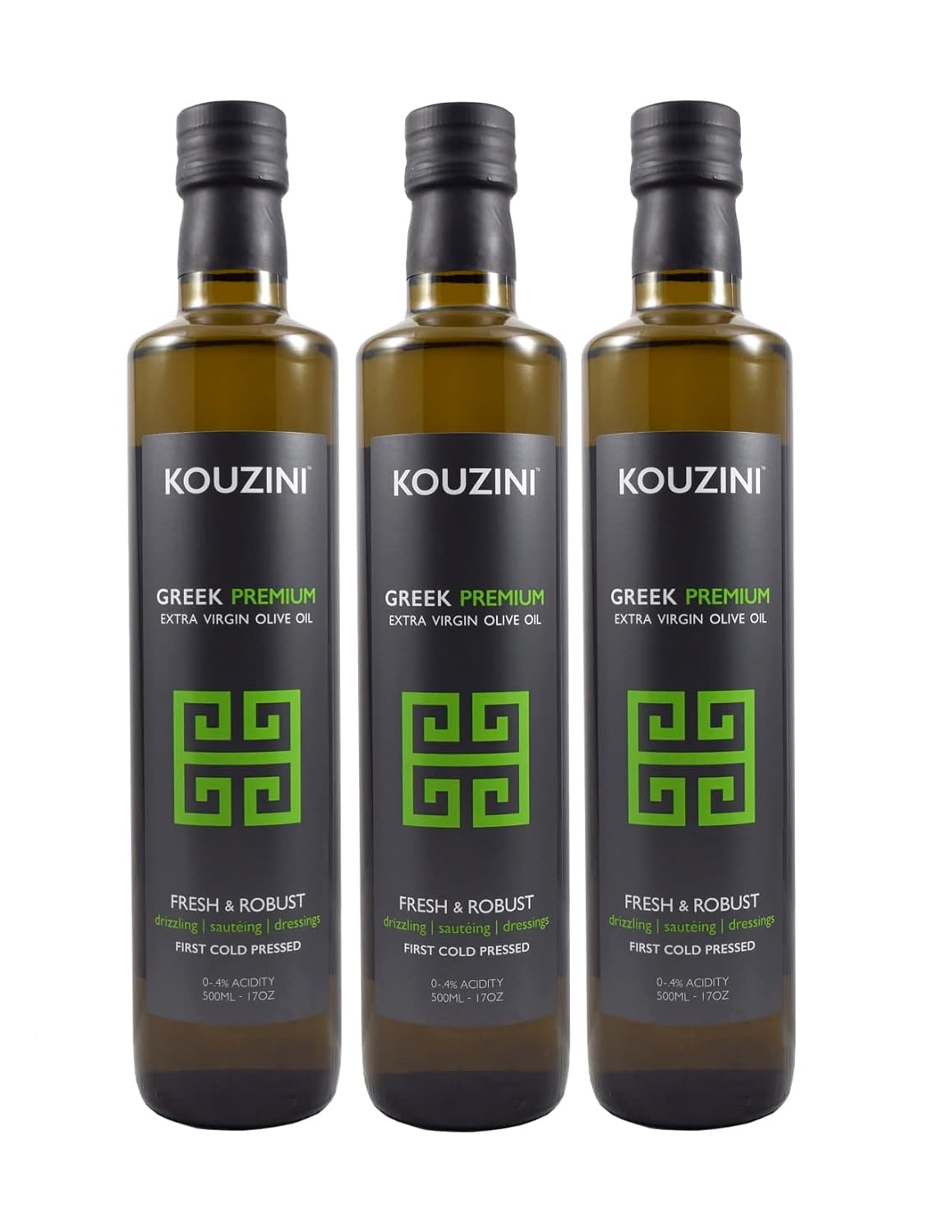 Kouzini Greek Premium Extra Virgin Olive Oil, Cold Pressed, Single Origin, Rich Flavor & Aroma, 500ml