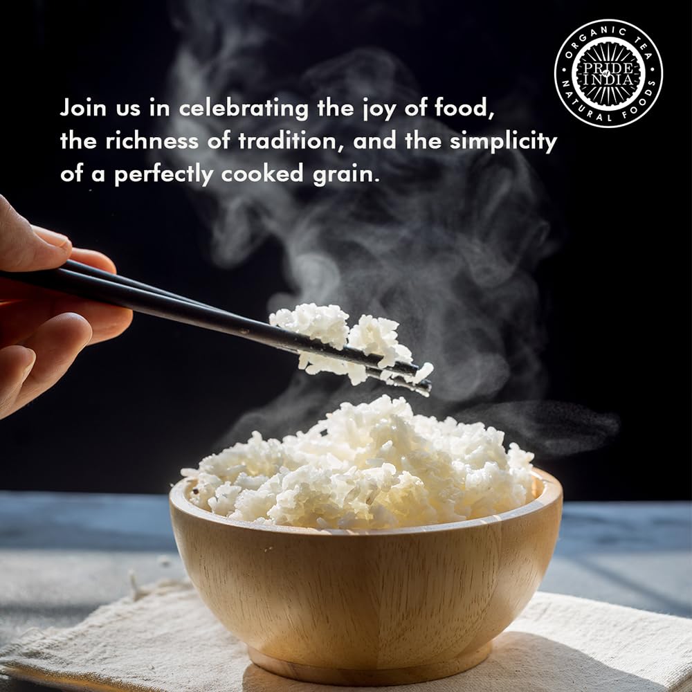 Pride Of India - Extra Long Indian Basmati Rice - Naturally Aged Aromatic Grain, 1.5 Pound Jar