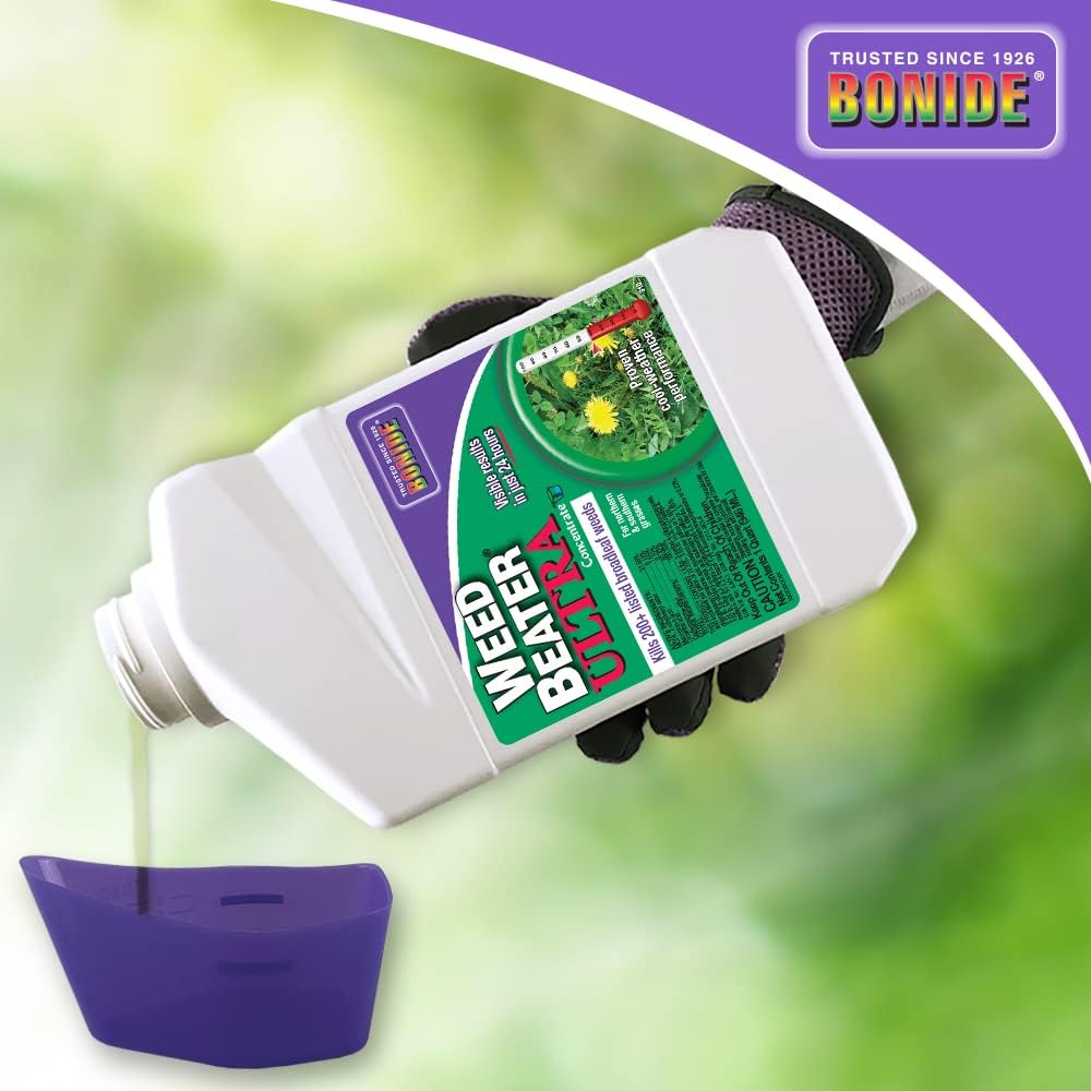 Bonide Weed Beater Ultra, 16 oz Concentrate, Fast-Acting Protection Against Broadleaf Weeds in Warm & Cool Weather