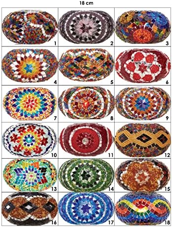 DEMMEX 3 Large Globe Plug-in Turkish Moroccan Mosaic Chandelier, Hanging Lamp, Ceiling Light Fixture with 15ft Cord & Chain for Living Room