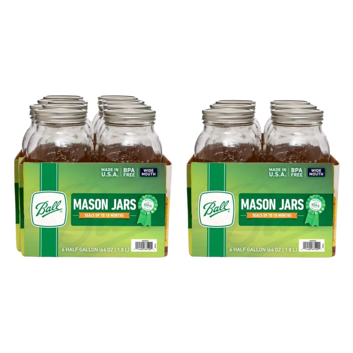 Ball 1 64oz Wide Mouth Half Gallon Mason Jar
