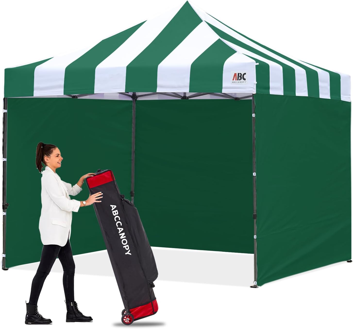 ABCCANOPY Heavy Duty Easy Pop up Canopy Tent with Sidewalls 10x20, Turquoise