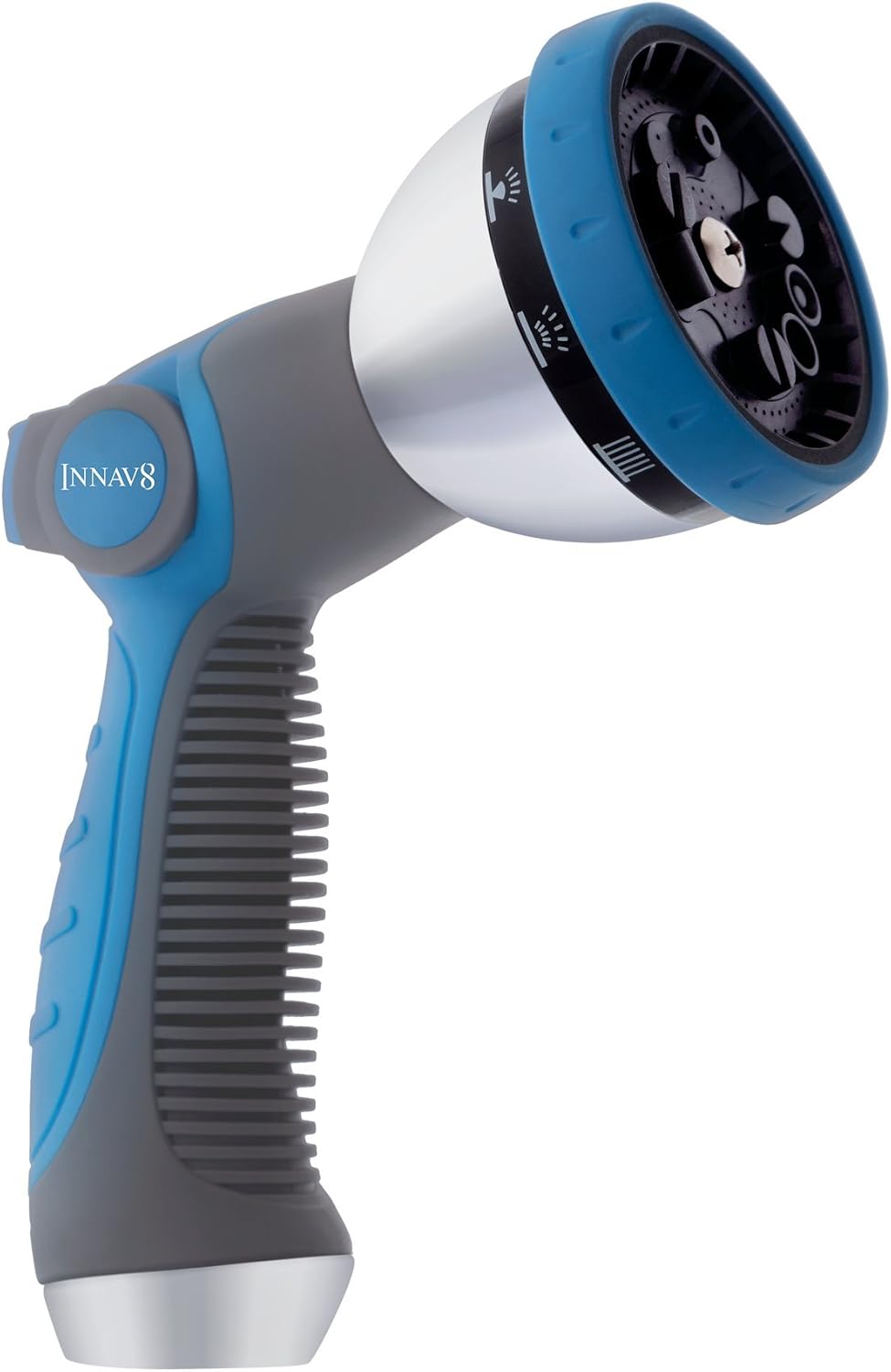 INNAV8 Garden Hose Nozzle Heavy Duty, Water Hose Sprayer Nozzle for Outdoor | THUMB CONTROL On Off Valve for Easy Water Control