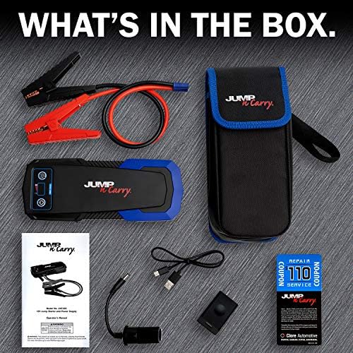 Clore Automotive JNC325 Jump-N-Carry 2000A 12 Volt Jump Starter for up to 8.0L Gasoline and 6.0L Diesel Engines