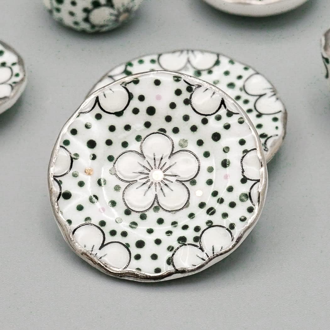Odoria 1/12 Miniature Porcelain Tea Set 15Pcs Dollhouse Decoration Accessories, Grapes