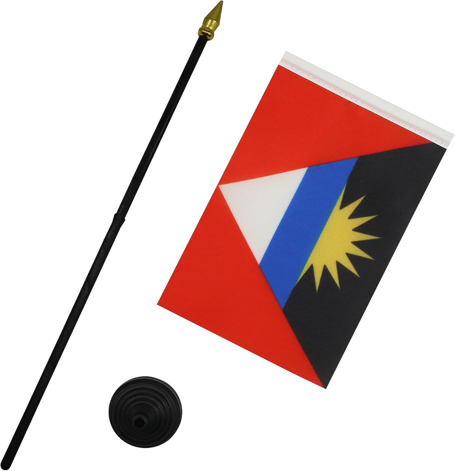 AZ FLAG Nicaragua Table Flag 4x6 in 100D Polyester Plastic Base | Indoor use Nicaraguan 15x10 cm desk flag stitched finish with reinforced edges with plastic pole and gold finial
