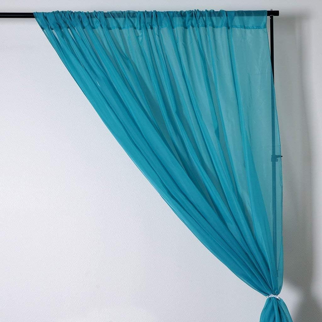 AK TRADING CO. 120" Wide (10Ft Wide) Sheer Voile Drape Panels for Backdrop, Wedding Events, Ceiling Drapes, Event Masking, & Decor - Select from 6ft to 50ft Length. (10 feet x 20 feet, Red)