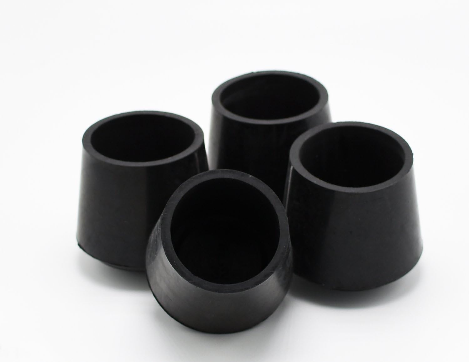 AKOAK 4 Pieces Table Chair Rubber Leg Tips Caps,1-1/4 Inch,Black