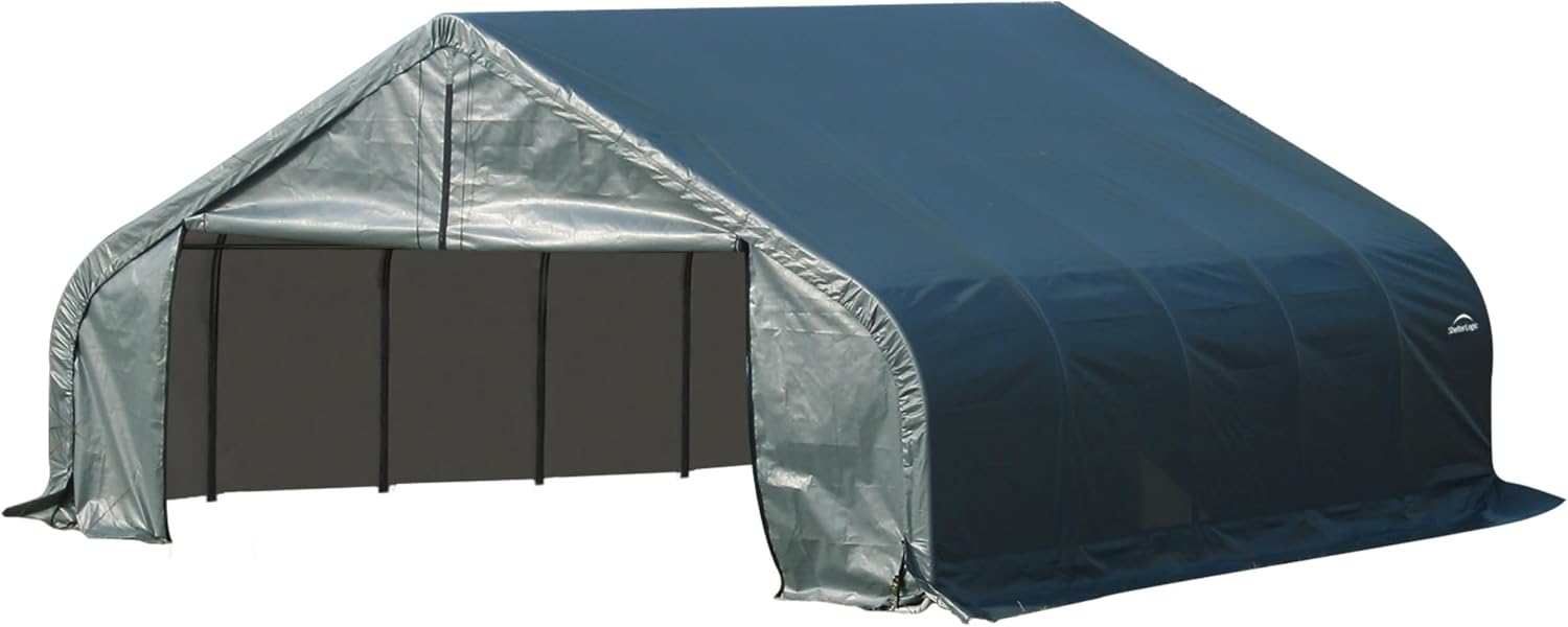 ShelterLogic 82143 Grey 22'x24'x12' Peak Style Shelter