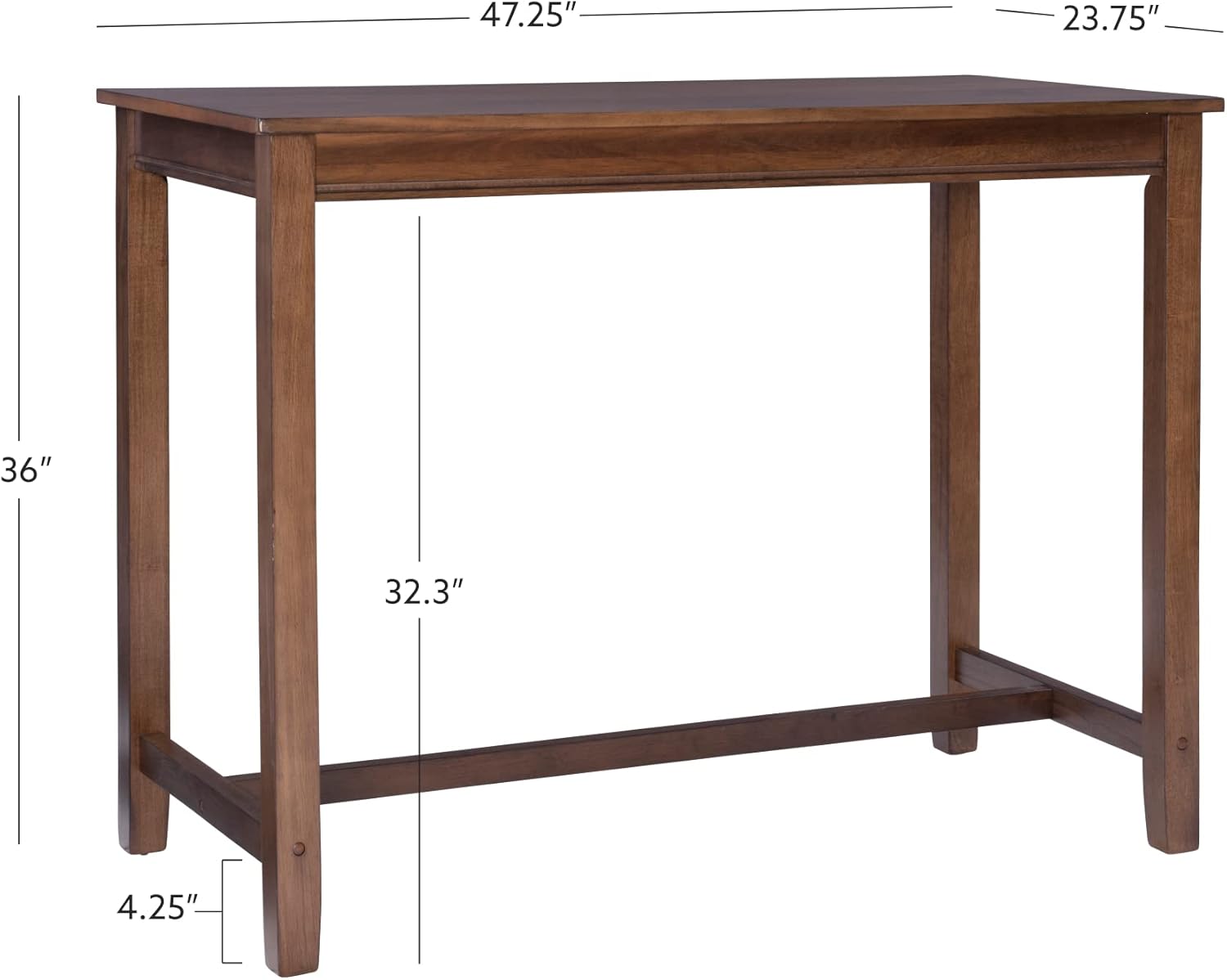 Linon Claridge Rustic Wood 36 inch Height Pub Table