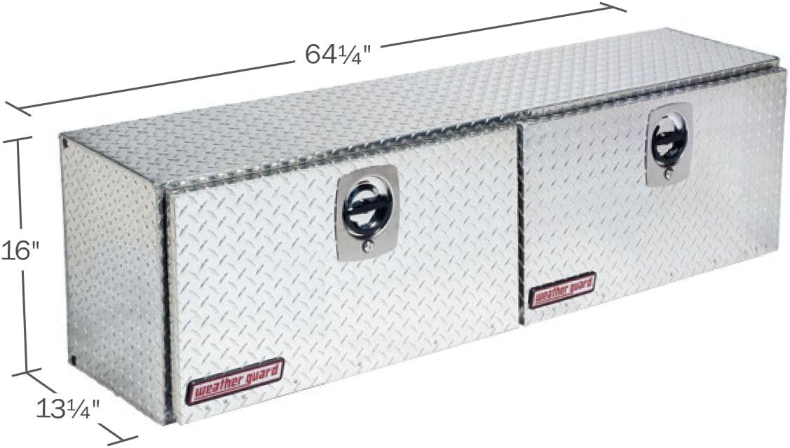 Weather Guard Model 364-0-02 Hi-Side Truck Box, Aluminum, Clear, 7.9 cu ft capacity