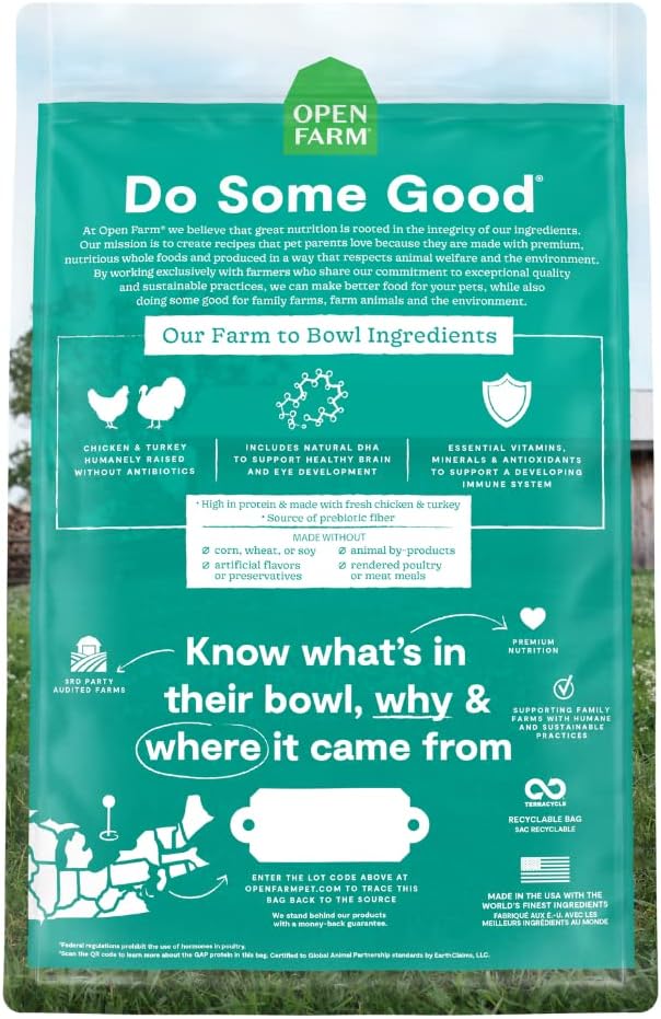 Open Farm, Grain Free Dry Cat Food, High-Protein Kibble for a Complete & Balanced Diet, Non-GMO Fruits & Vegetables, Prebiotic Fibers to Support Digestion, Catch-of-The Season Whitefish, 4lb Bag | All Life Stages, High Protein, Prebiotic Fibers, 100% Tra…
