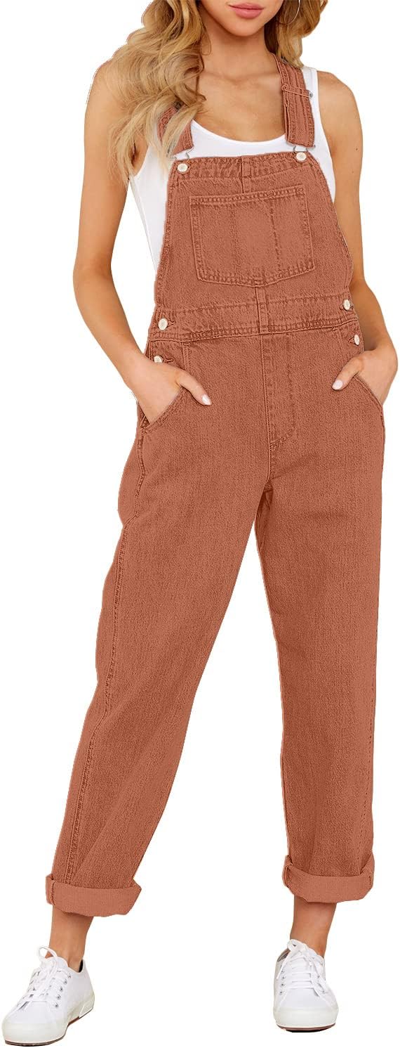 LookbookStore Denim Overalls for Women Dressy Stretch Bib Jean Jumpsuits