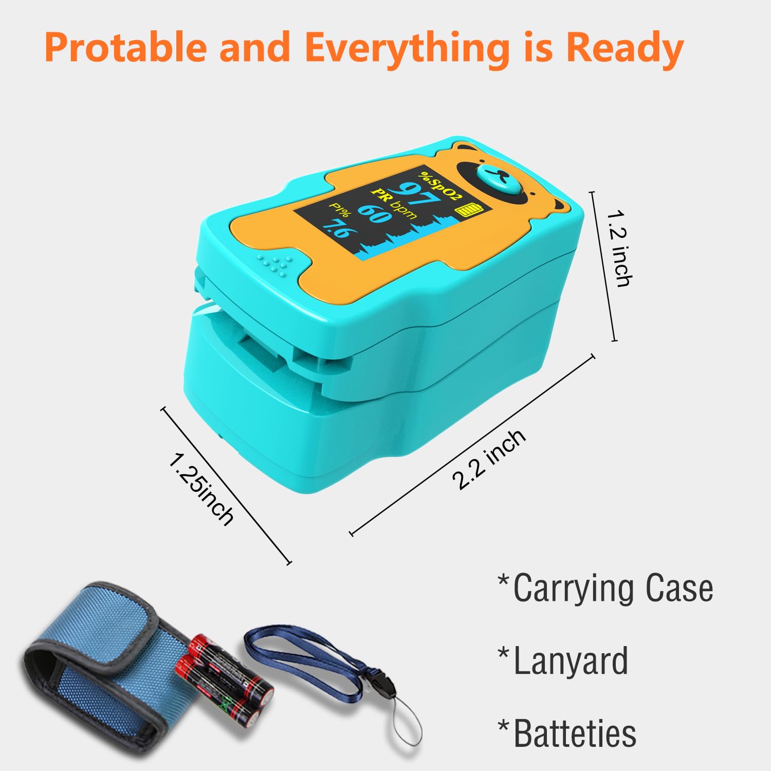 Pediatric Pulse Oximeter, OLED Display Oxygen Monitor Fingertip for Children, Baby & Kids, Blood Oxygen Saturation Monitor (SpO2)