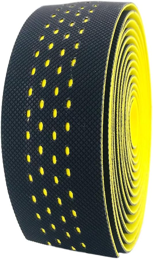 Tvoip 2 Rolls Soft Road Bike Bicycle Handlebar Cork EVA PU Bar Tape Professional Cycling Damping Anti-Vibration Wrap