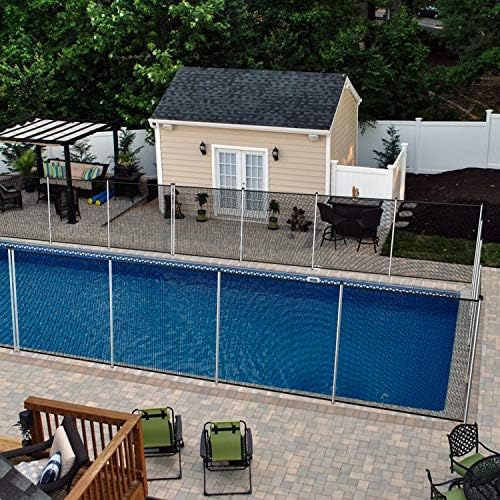 Patio Pool Fence Gate for Inground Pools with Privacy Fence Gate Door for Garden Deck Backyard Chicken Dog Outdoor Security Gate Removable 6’ H X