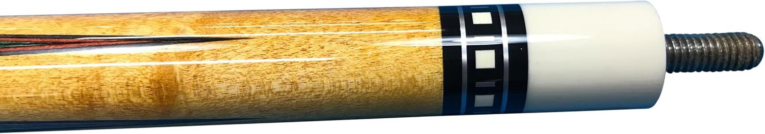 Meucci SB2-N Handcrafted Billiards Pool Cue Stick w/PRO Shaft - Natural Stain + Hard CASE