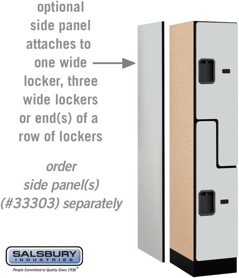 Salsbury Industries Double Tier 'S' Style Designer Wood Locker, Mahogany, 5' 3" x 15"