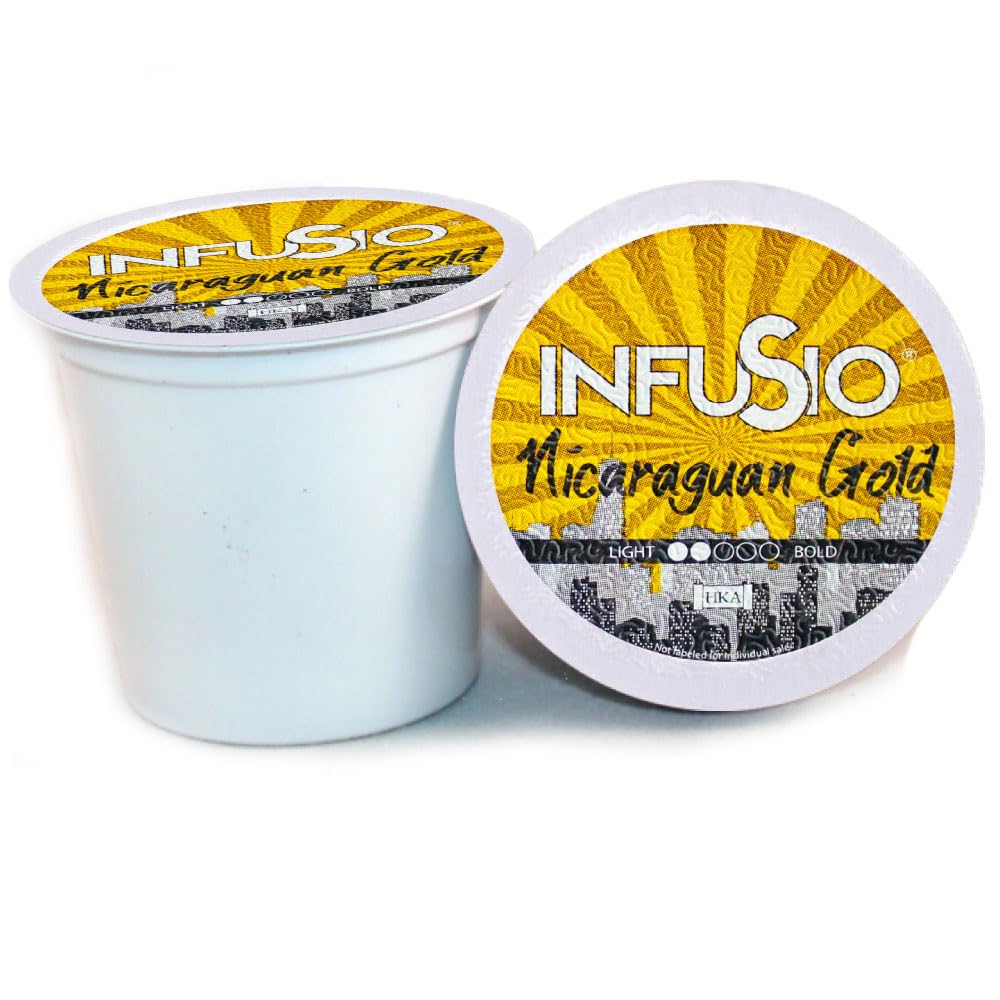 InfuSio Coffee Pods World Origins Variety Pack – 96 Count, 12 Blends Inspired by Colombia, Ethiopia, Kenya, Costa Rica & More, Medium & Dark Roast, Low Acid, Keurig Compatible