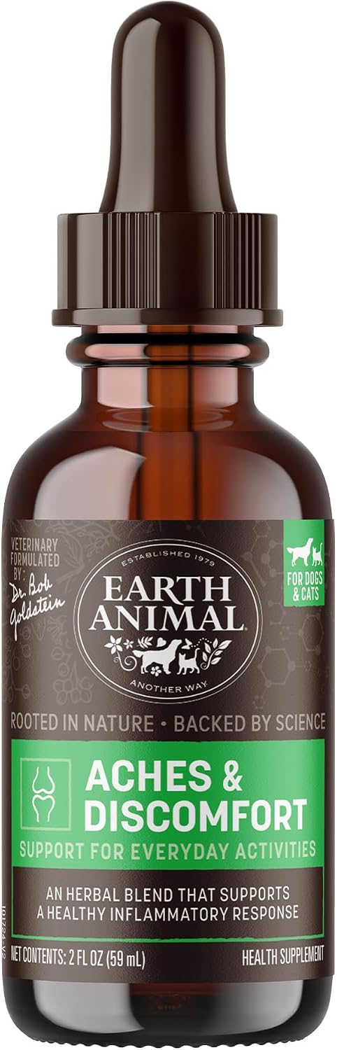 Earth Animal Apothecary - Urinary & Kidney Relief for Dogs & Cats - 2 fl oz | Herbal Remedies Liquid Supplement Blend - Uva Ursi, Couch Grass, Gravel Root, Yarrow, Cleavers, Marshmallow Root, Cornsilk