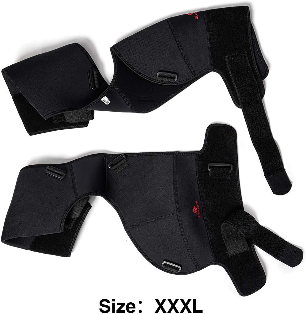 Double Shoulder Support Brace Strap Wrap Neoprene Protector,L