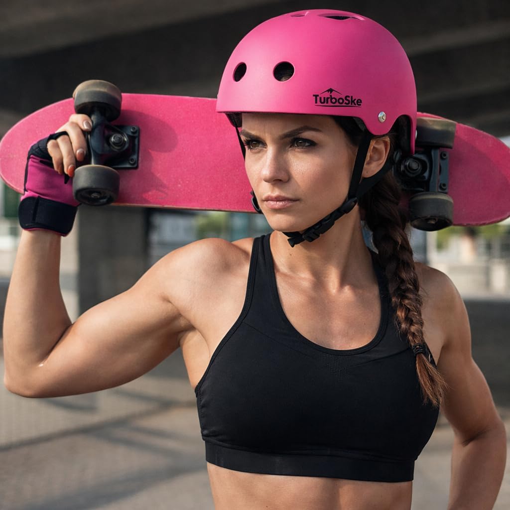 Skateboard Helmet,BMX Bike Multi-Sport Helmet for Youth,Men Women