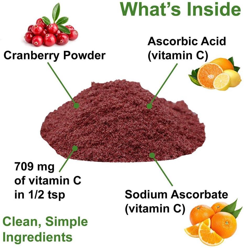 Dogzymes Cran Tri C Urinary Tract Support, Vitamin C Blend, 1418mg per Teaspoon (1 Pound)