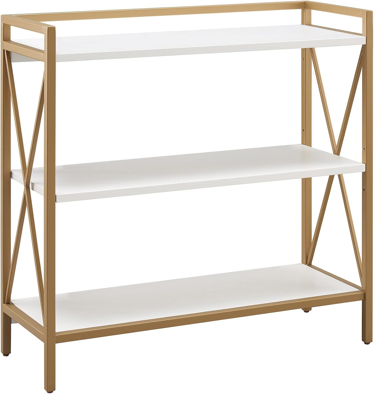 Leick Home Mission Corner Bookcase, 36", Mission Oak | Adjustable Shelves, Freestanding, Traditional, Wood, Furniture, 82263