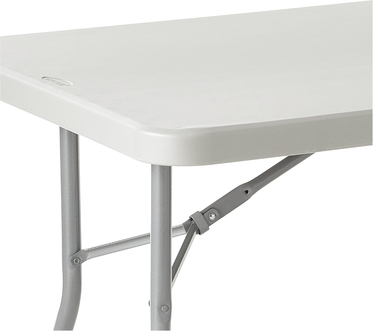 Office Star Resin Multipurpose Rectangle Folding Table for Indoor or Outdoor Use, 5 Feet Light Gray