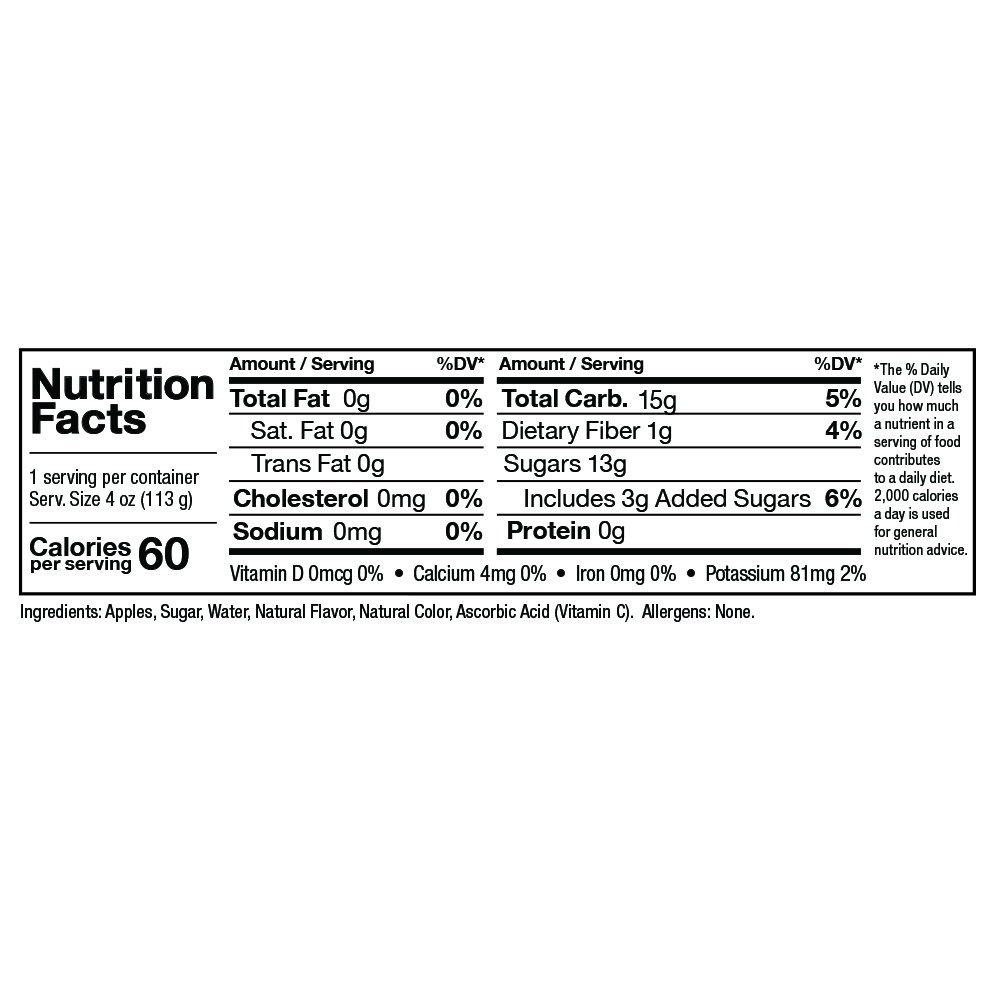Zee Zees Mango Peach Applesauce Cups, Unsweetened, All Natural, No Sugar Added, 4 oz Cups, 24 pack