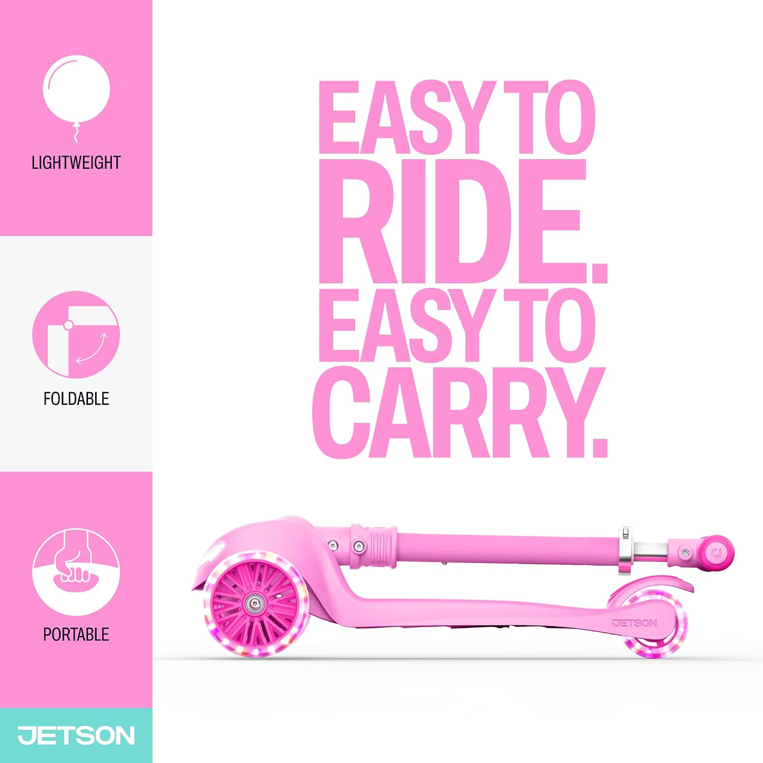 Jetson Scooters - Jupiter Mini Kick Scooter, Foldable, Lightweight, Portable