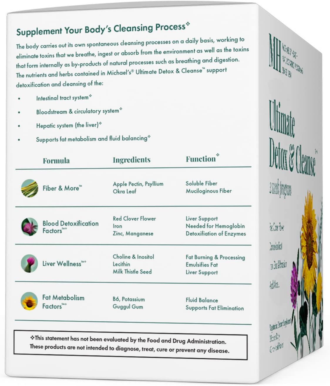 MICHAEL'S Health Naturopathic Programs Ultimate Detox & Cleanse 2 Week Program - 42 Individual Packets - Kosher - 14 Servings