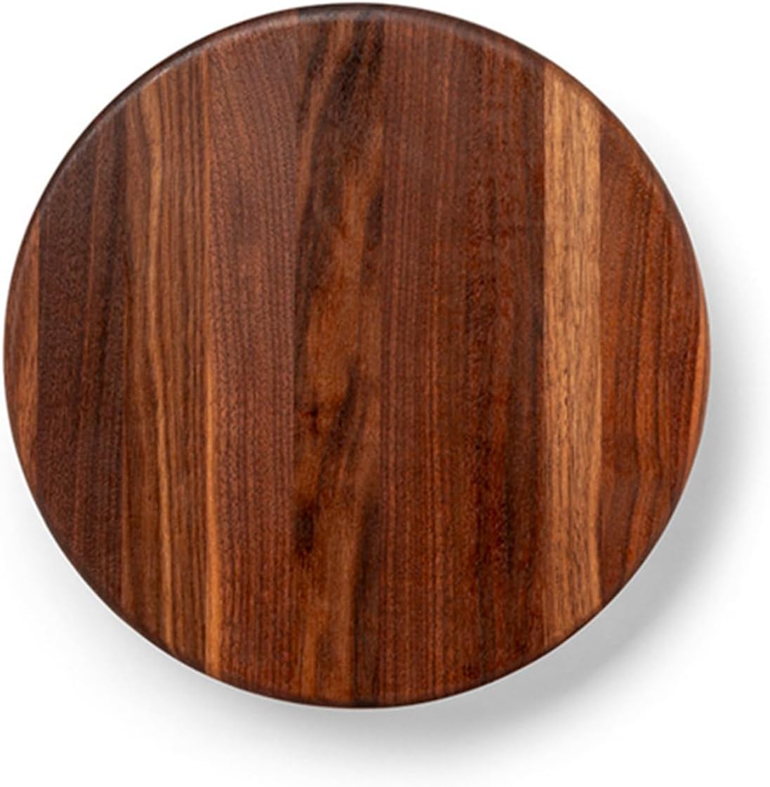 John Boos B Series Round Wooden Maple Cutting Board 12”x12” – 1.5” Thick, 12-lb Non-Reversible Butcher Block with Wood Bun Feet & Edge-Grain