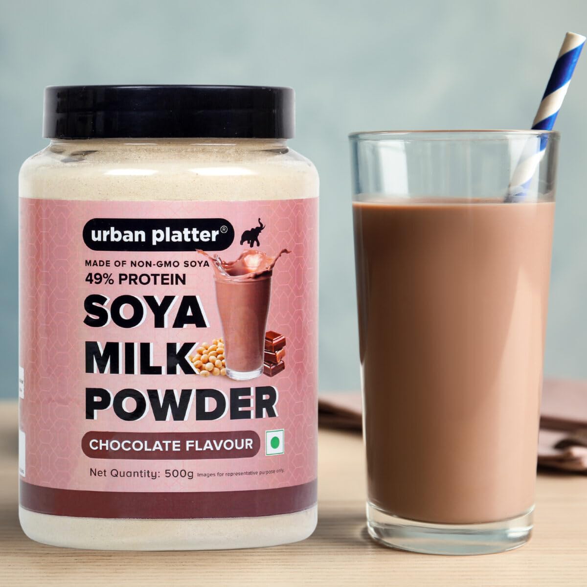 Urban Platter Soya Milk Powder | 35.27 Oz (1kg) | 49% Plant Protein | Unflavored Soy Milk for Coffee, Tea, Smoothies, Baking & Cooking | Non-GMO, Dairy-Free, Vegan