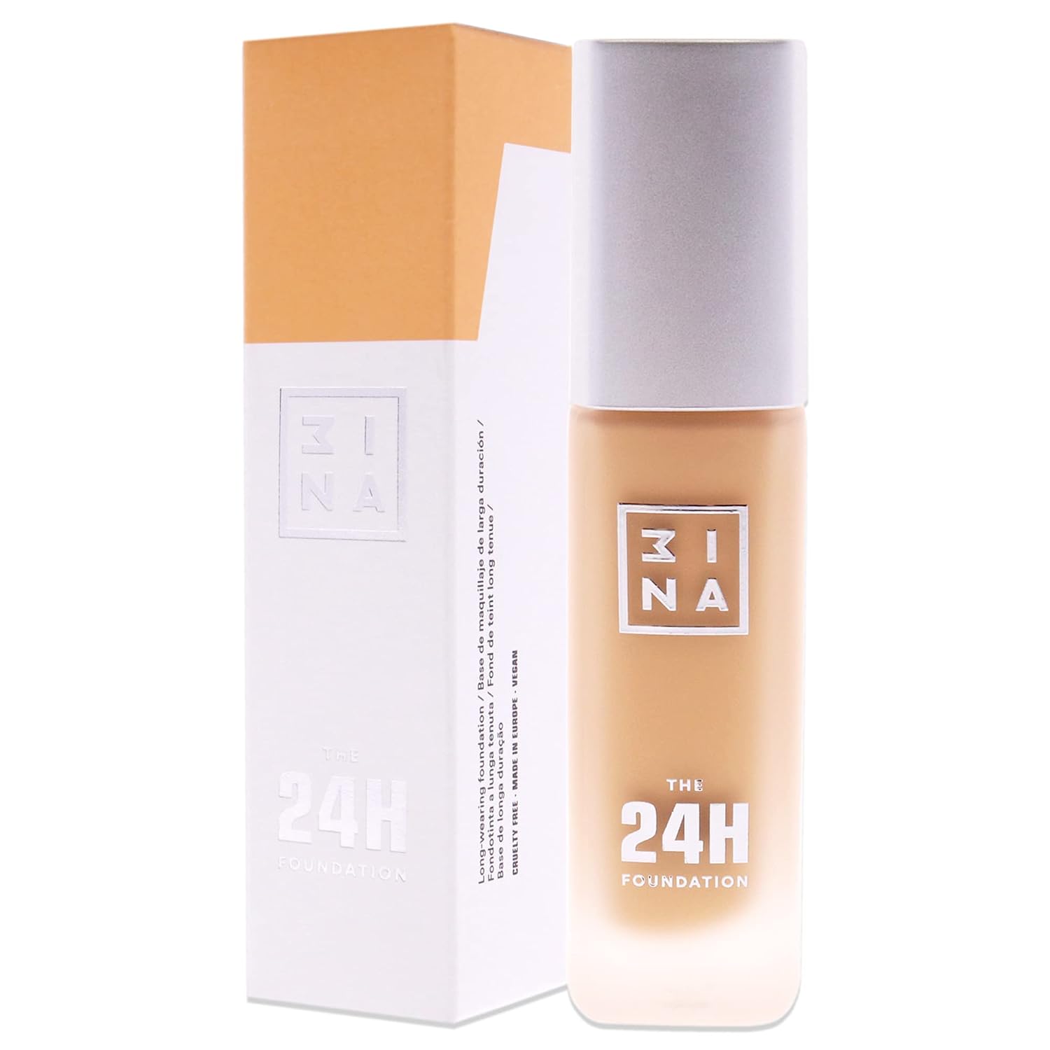 3INA The 3-in-1 Foundation – Liquid Foundation with SPF 15 – 12-Hour, Light to Medium Coverage – Skincare, Concealer, Coverage in One – 213 – 1.01 oz