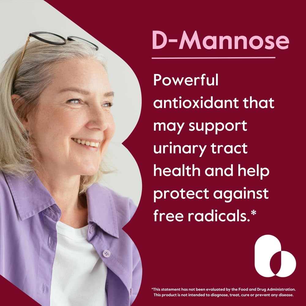 BESTVITE D-Mannose 500mg (240 Veg Caps) - Corn Free - No Fillers - Vegan