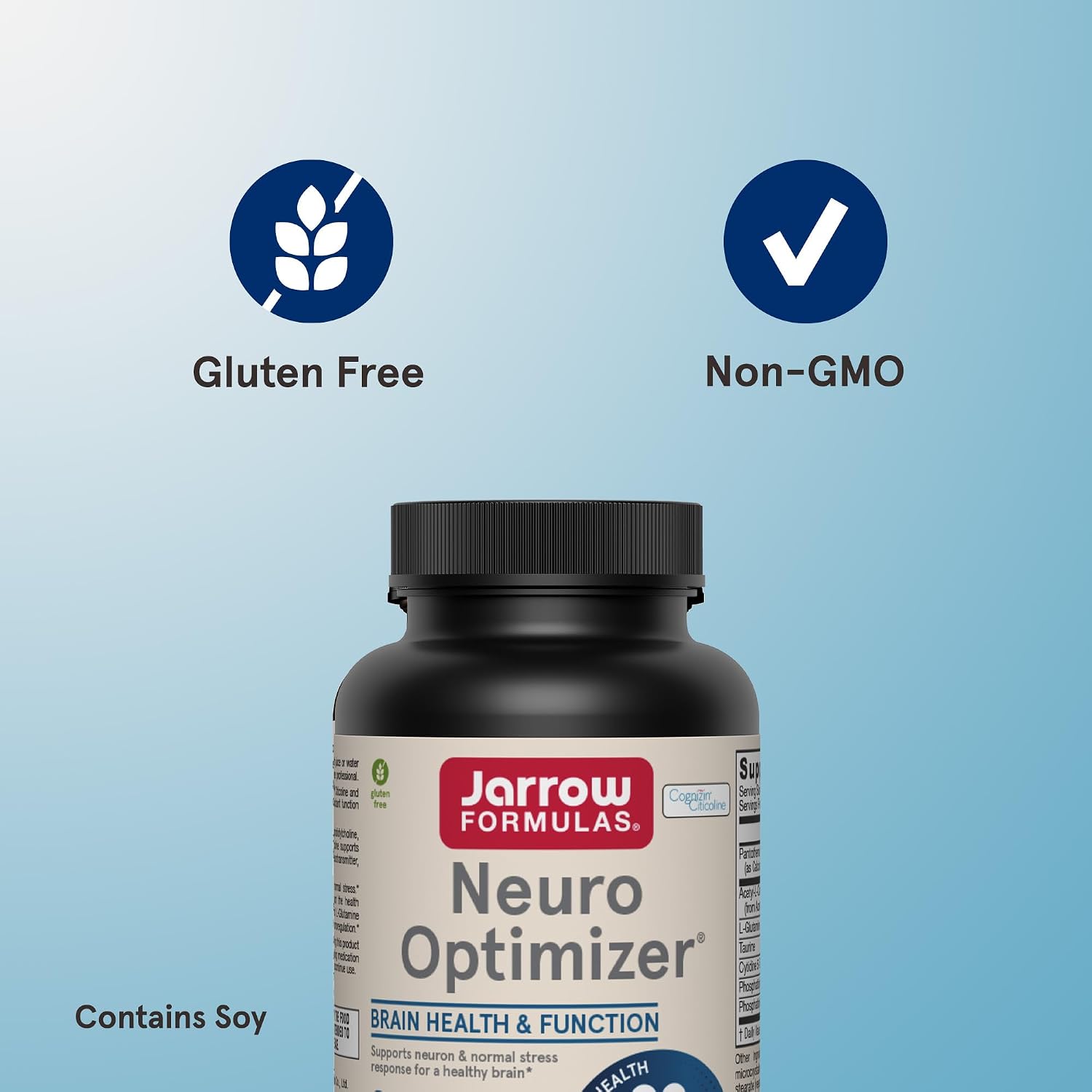 Jarrow Formulas Neuro Optimizer with 7 Neuro-Nutrient Ingredients, Dietary Supplement for Brain Health, Function, and Antioxidant Support