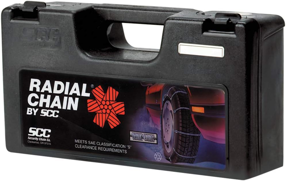 SCC SC1032 Radial Chain Cable Traction Tire Chain, Silver, Set of 2