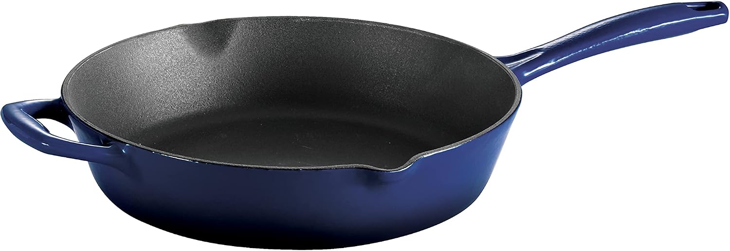 Tramontina Bestow Enameled Cast Iron 10-Inch Skillet, Blue | Perfect Pan for Frying, Searing, and Oven-to-Table Cooking