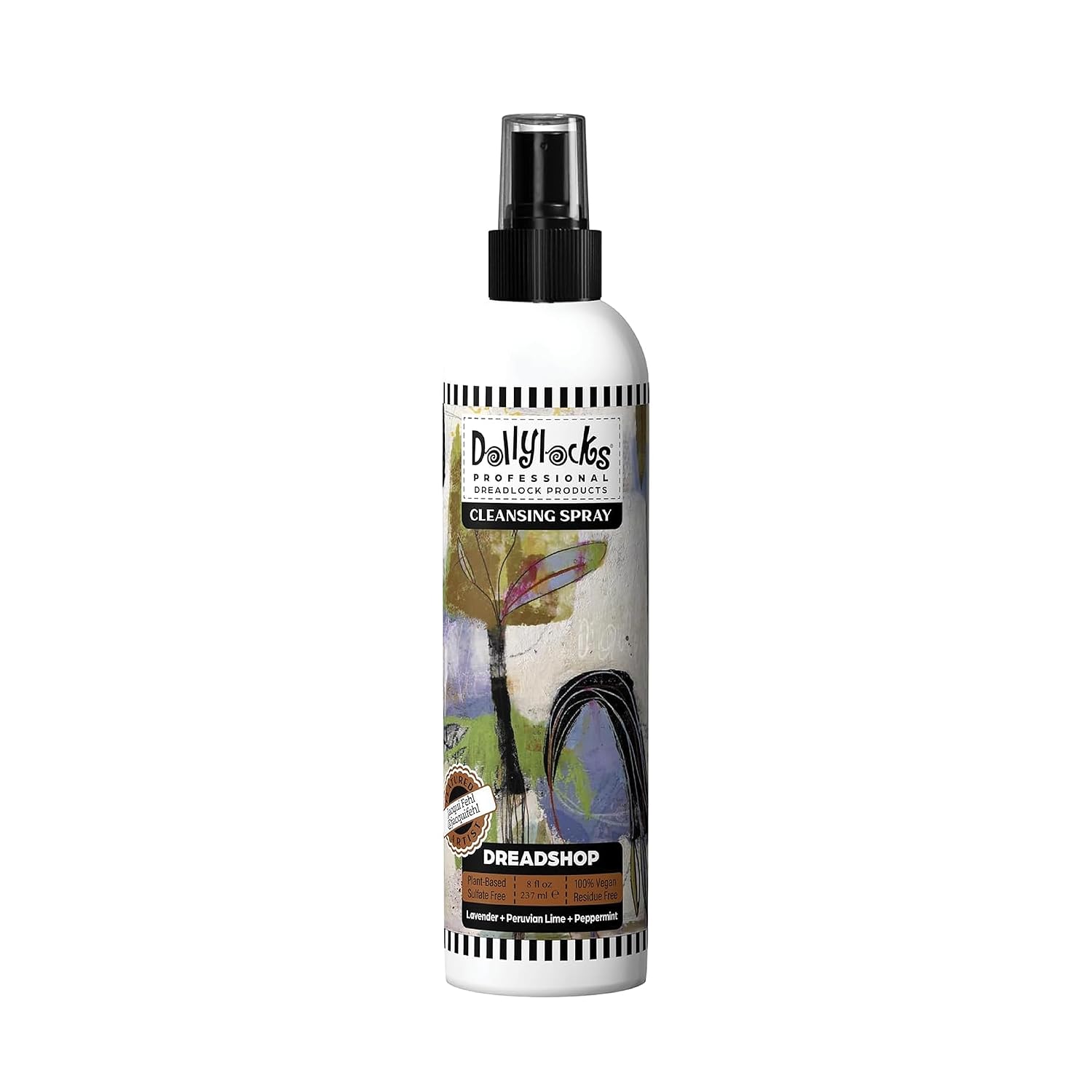 Dollylocks Cleansing Rinse-free Shampoo Spray | Removes Build-up + Moisturizes | Plant-Based Residue-free Vegan | Locs, Braids, Hair Extensions