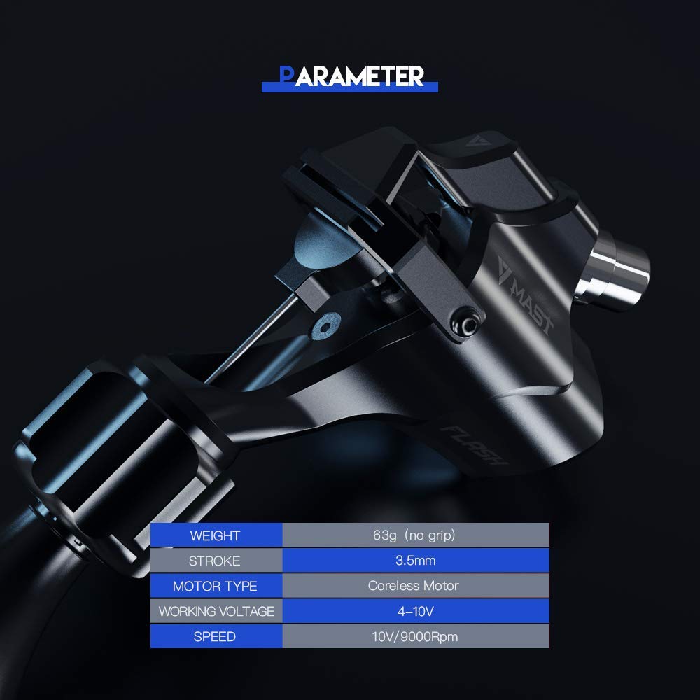 Mast Flash Rotary Tattoo Machine Kit Cartridges Disposable Needles Power Supply TZ450